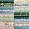 7Pcs 9.8" x 9.8"(25 * 25CM) Cotton Fabric DIY Making Supplies Quilting Patchwork Fabric Fat Quarter Bundles DIY for Quilting Cotton Patchwork Cushions (Green, 9.8" x 9.8")